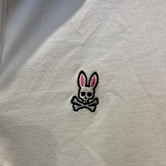 Psycho Bunny Classic White Polo Shirt - Picture 5 of 6